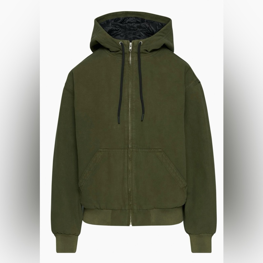 Aritzia TNA Brett army lined hoodie